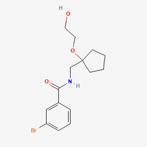 molecular formula C15H20BrNO3 B2861229 3-bromo-N-((1-(2-hydroxyethoxy)cyclopentyl)methyl)benzamide CAS No. 2176069-07-9