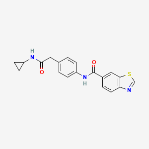 N-(4-(2-(cyclopropylamino)-2-oxoethyl)phenyl)benzo[d]thiazole-6-carboxamide