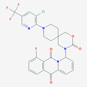 4-[9-[3-Chloro-5-(trifluoromethyl)pyridin-2-yl]-3-oxo-2-oxa-4,9-diazaspiro[5.5]undecan-4-yl]-7-fluoro-4H-benzo[b]quinolizine-6,11-dione