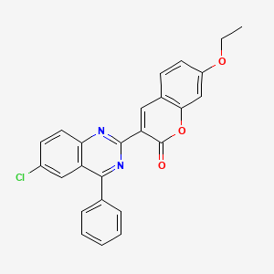 molecular formula C25H17ClN2O3 B2861235 3-(6-chloro-4-phenylquinazolin-2-yl)-7-ethoxy-2H-chromen-2-one CAS No. 865376-34-7