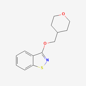molecular formula C13H15NO2S B2861253 3-[(Oxan-4-yl)methoxy]-1,2-benzothiazole CAS No. 2176069-25-1