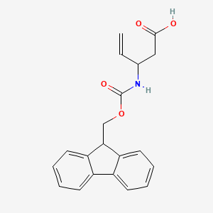 molecular formula C20H19NO4 B2861254 N-Fmoc-(+/-)-3-amino-pent-4-enoic acid CAS No. 794504-12-4