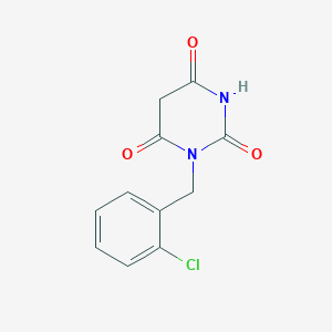 molecular formula C11H9ClN2O3 B2861274 1-[(2-氯苯基)甲基]-1,3-二嗪烷-2,4,6-三酮 CAS No. 638137-54-9