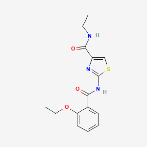 molecular formula C15H17N3O3S B2861287 2-(2-ethoxybenzamido)-N-ethylthiazole-4-carboxamide CAS No. 954708-44-2