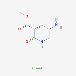 molecular formula C7H9ClN2O3 B2861297 5-氨基-2-氧代-1H-吡啶-3-羧酸甲酯；盐酸盐 CAS No. 2287287-35-6