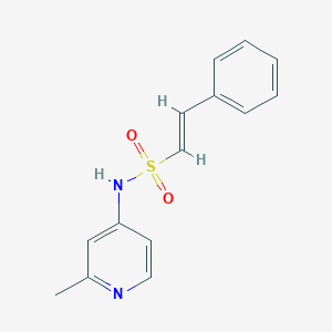 molecular formula C14H14N2O2S B2861299 (E)-N-(2-Methylpyridin-4-YL)-2-phenylethenesulfonamide CAS No. 1385619-32-8