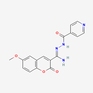 molecular formula C17H14N4O4 B2861314 (Z)-N'-isonicotinoyl-6-methoxy-2-oxo-2H-chromene-3-carbohydrazonamide CAS No. 325804-77-1