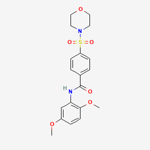 molecular formula C19H22N2O6S B2861340 N-(2,5-Dimethoxy-phenyl)-4-(morpholine-4-sulfonyl)-benzamide CAS No. 313554-93-7