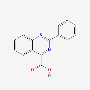 molecular formula C15H10N2O2 B2861359 2-苯基喹唑啉-4-羧酸 CAS No. 7672-01-7