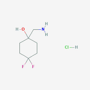 molecular formula C7H14ClF2NO B2861390 1-(氨甲基)-4,4-二氟环己醇盐酸盐 CAS No. 1227808-08-3