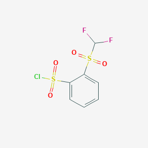 molecular formula C7H5ClF2O4S2 B2861392 2-二氟甲磺酰基苯基-1-磺酰氯 CAS No. 63647-67-6