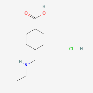 molecular formula C10H20ClNO2 B2861404 4-[(乙氨基)甲基]环己烷-1-羧酸盐酸盐 CAS No. 154602-53-6