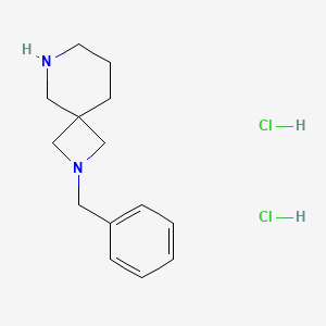 molecular formula C14H22Cl2N2 B2861416 2-苄基-2,6-二氮杂螺[3,5]壬烷 2HCl CAS No. 2377034-71-2