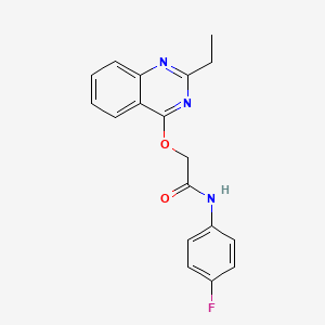 molecular formula C18H16FN3O2 B2861422 2-[(2-乙基喹唑啉-4-基)氧基]-N-(4-氟苯基)乙酰胺 CAS No. 1029724-47-7