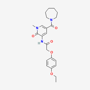 molecular formula C23H29N3O5 B2861425 N-(5-(氮杂环庚烷-1-羰基)-1-甲基-2-氧代-1,2-二氢吡啶-3-基)-2-(4-乙氧基苯氧基)乙酰胺 CAS No. 1203418-51-2