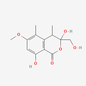 B2861427 3,4-dihydro-3,8-dihydroxy-3-(hydroxymethyl)-6-methoxy-4,5-dimethyl-1H-2-benzopyran-1-one CAS No. 1135775-06-2