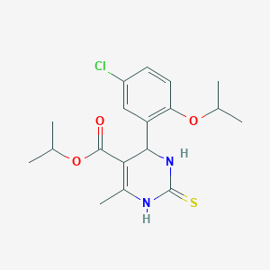 molecular formula C18H23ClN2O3S B286143 Isopropyl 6-(5-chloro-2-isopropoxyphenyl)-4-methyl-2-sulfanyl-1,6-dihydropyrimidine-5-carboxylate 