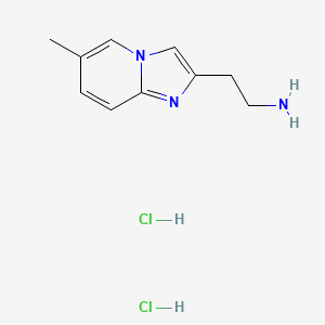 molecular formula C10H15Cl2N3 B2861441 2-{6-甲基咪唑并[1,2-a]吡啶-2-基}乙基胺 二盐酸盐 CAS No. 1353500-99-8