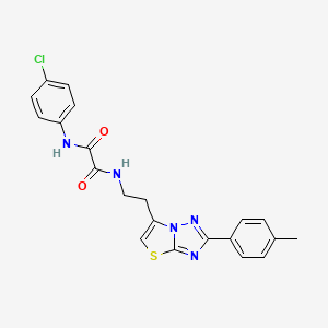 N1-(4-chlorophenyl)-N2-(2-(2-(p-tolyl)thiazolo[3,2-b][1,2,4]triazol-6-yl)ethyl)oxalamide