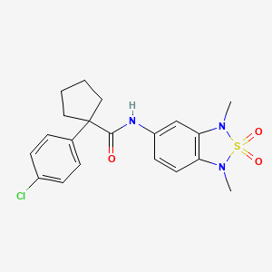1-(4-chlorophenyl)-N-(1,3-dimethyl-2,2-dioxido-1,3-dihydrobenzo[c][1,2,5]thiadiazol-5-yl)cyclopentanecarboxamide