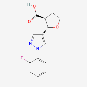 (2S,3S)-2-[1-(2-fluorophenyl)-1H-pyrazol-4-yl]oxolane-3-carboxylic acid