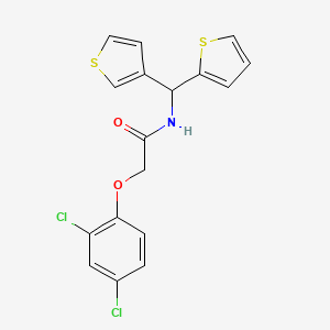 2-(2,4-dichlorophenoxy)-N-(thiophen-2-yl(thiophen-3-yl)methyl)acetamide