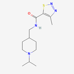 N-((1-isopropylpiperidin-4-yl)methyl)-4-methyl-1,2,3-thiadiazole-5-carboxamide