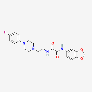 N1-(benzo[d][1,3]dioxol-5-yl)-N2-(2-(4-(4-fluorophenyl)piperazin-1-yl)ethyl)oxalamide