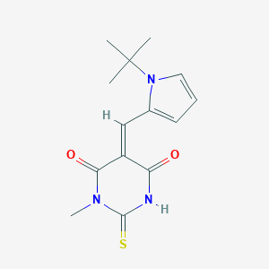 molecular formula C14H17N3O2S B286148 5-[(1-tert-butyl-1H-pyrrol-2-yl)methylene]-1-methyl-2-thioxodihydropyrimidine-4,6(1H,5H)-dione 