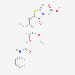 methyl [(5E)-5-{2-bromo-5-ethoxy-4-[2-oxo-2-(phenylamino)ethoxy]benzylidene}-2,4-dioxo-1,3-thiazolidin-3-yl]acetate
