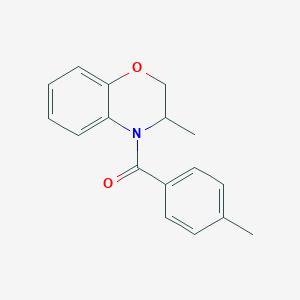 molecular formula C17H17NO2 B2861536 (3-methyl-2,3-dihydro-4H-1,4-benzoxazin-4-yl)(4-methylphenyl)methanone CAS No. 338747-54-9