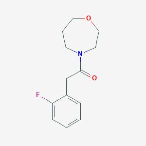 molecular formula C13H16FNO2 B2861546 2-(2-氟苯基)-1-(1,4-恶杂环己烷-4-基)乙烷-1-酮 CAS No. 2320820-94-6
