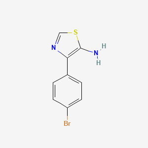 molecular formula C9H7BrN2S B2861548 4-(4-溴苯基)噻唑-5-胺 CAS No. 1247184-71-9