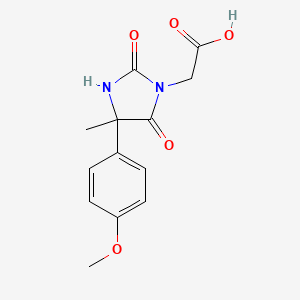 molecular formula C13H14N2O5 B2861552 [4-(4-甲氧基苯基)-4-甲基-2,5-二氧代-咪唑烷-1-基]-乙酸 CAS No. 956742-88-4