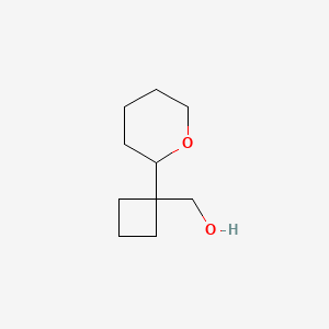 molecular formula C10H18O2 B2861553 [1-(氧杂环-2-基)环丁基]甲醇 CAS No. 2137815-51-9