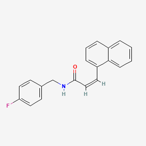 molecular formula C20H16FNO B2861569 N-(4-氟苄基)-3-(1-萘基)丙烯酰胺 CAS No. 329779-57-9