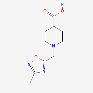 1-[(3-Methyl-1,2,4-oxadiazol-5-yl)methyl]piperidine-4-carboxylic acid