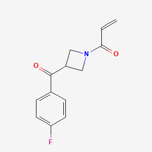 molecular formula C13H12FNO2 B2861583 1-[3-(4-Fluorobenzoyl)azetidin-1-yl]prop-2-en-1-one CAS No. 2361641-21-4