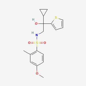 N-(2-cyclopropyl-2-hydroxy-2-(thiophen-2-yl)ethyl)-4-methoxy-2-methylbenzenesulfonamide