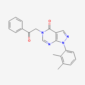 molecular formula C21H18N4O2 B2861600 1-(2,3-Dimethylphenyl)-5-phenacylpyrazolo[3,4-d]pyrimidin-4-one CAS No. 894995-46-1