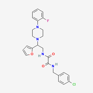 N1-(4-chlorobenzyl)-N2-(2-(4-(2-fluorophenyl)piperazin-1-yl)-2-(furan-2-yl)ethyl)oxalamide