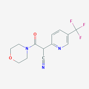 3-(Morpholin-4-yl)-3-oxo-2-[5-(trifluoromethyl)pyridin-2-yl]propanenitrile