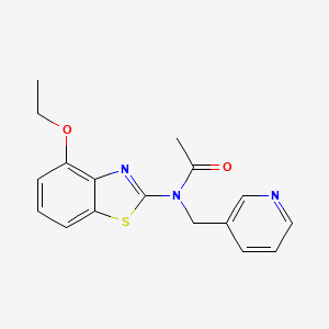 molecular formula C17H17N3O2S B2861608 N-(4-乙氧基苯并[d]噻唑-2-基)-N-(吡啶-3-基甲基)乙酰胺 CAS No. 895006-79-8