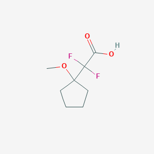 molecular formula C8H12F2O3 B2861612 2,2-Difluoro-2-(1-methoxycyclopentyl)acetic acid CAS No. 2248342-35-8