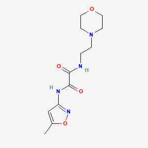 molecular formula C12H18N4O4 B2861615 N1-(5-methylisoxazol-3-yl)-N2-(2-morpholinoethyl)oxalamide CAS No. 899978-09-7