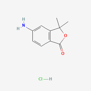 molecular formula C10H12ClNO2 B2861623 5-Amino-3,3-dimethylisobenzofuran-1(3H)-one hcl CAS No. 2320463-39-4