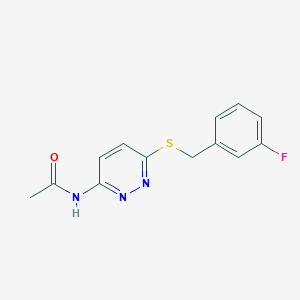 N-(6-((3-fluorobenzyl)thio)pyridazin-3-yl)acetamide
