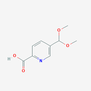 molecular formula C9H11NO4 B2861644 5-(Dimethoxymethyl)pyridine-2-carboxylic acid CAS No. 2055119-13-4