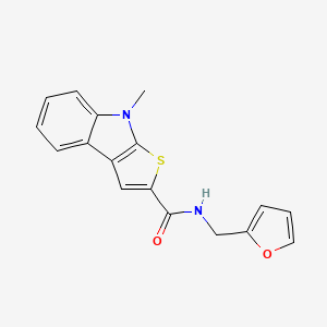 molecular formula C17H14N2O2S B2861646 N-(2-furylmethyl)-8-methyl-8H-thieno[2,3-b]indole-2-carboxamide CAS No. 860611-24-1