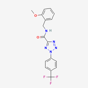 molecular formula C17H14F3N5O2 B2861652 N-(2-甲氧基苄基)-2-(4-(三氟甲基)苯基)-2H-四唑-5-甲酰胺 CAS No. 1396626-41-7